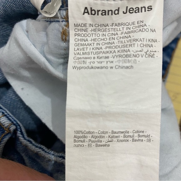 ABRAND A Venice Straight Cropped Capri Blue Jeans woman’s Size 27 - Picture 7 of 7